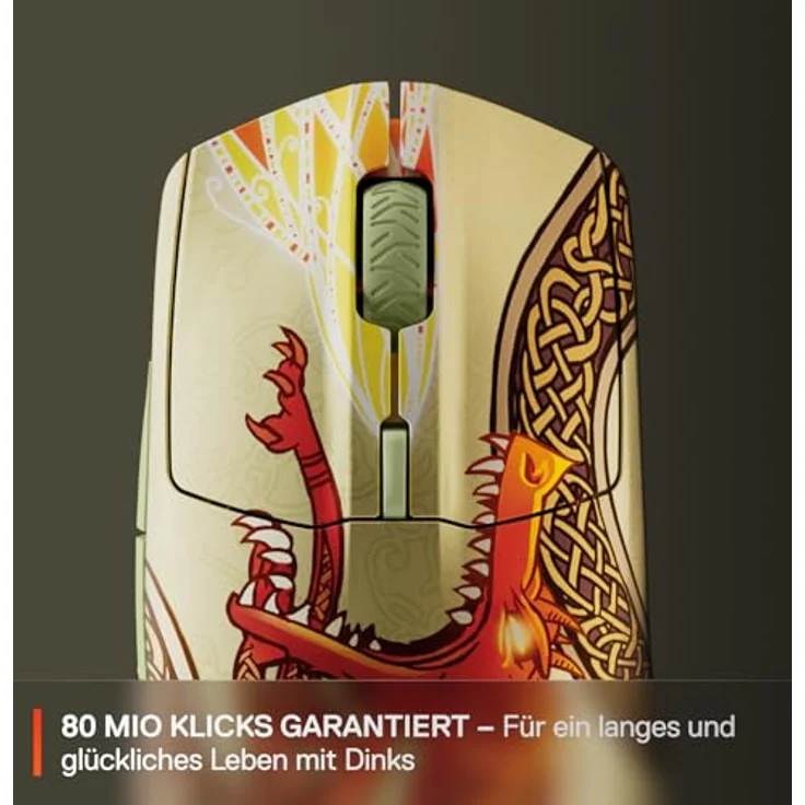 SteelSeries CS2 Dragon Lore Edition, Wireless Gaming-Maus mit 18K DPI TrueMove Air Sensor, 200 Stunden Akkulaufzeit, 80 Millionen Klicks, 2,4 GHz + Bluetooth – Bild 5