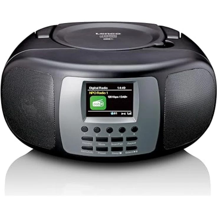 Lenco SCD-860 - tragbares CD-Radio - DAB+ und FM Radio - Bluetooth - Toploader CD-Player - 2,4 TFT Display - Zwei Weckzeiten - 2 x 2 Watt RMS - 5 Speichertasten - schwarz – Bild 1