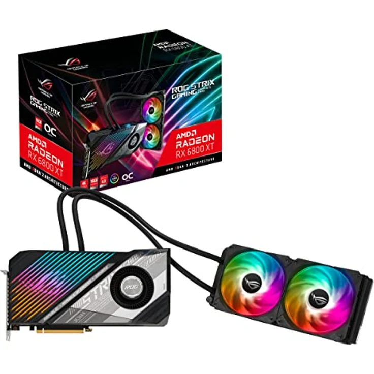 ASUS ROG Strix LC Radeon RX 6800 XT OC, ROG-STRIX-LC-RX6800XT-O16G-GAMING, 16GB GDDR6, HDMI, 2x DP, USB-C (90YV0FL0-M0NM00) – Bild 2