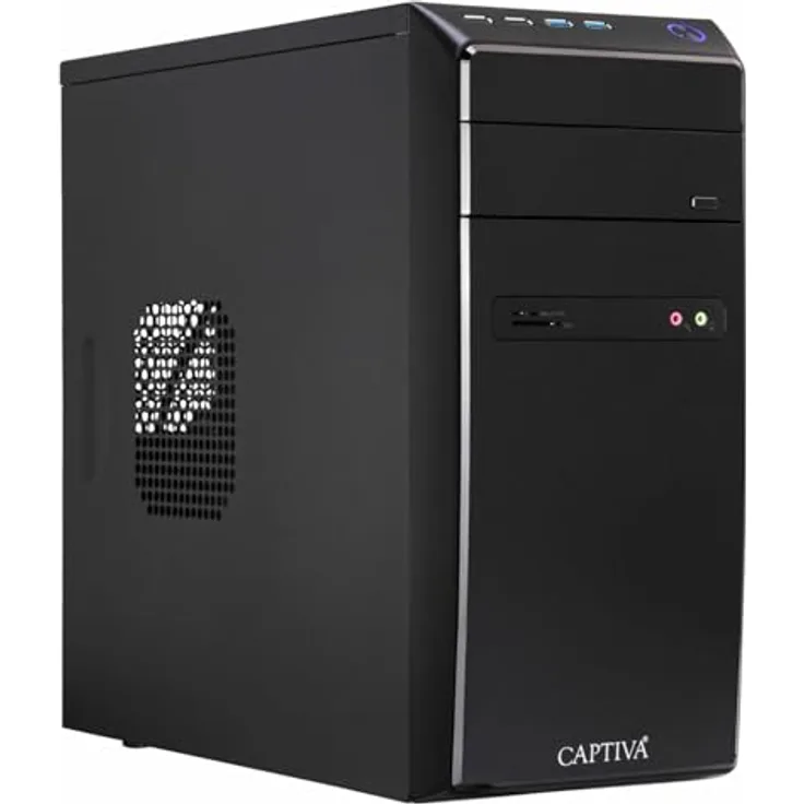 Captiva PC Business/Office R100-506, AMD Ryzen 5 PRO 5655G, 16 GB RAM, 1 TB SSD, Radeon Graphics, Windows 11 Home, Schwarz