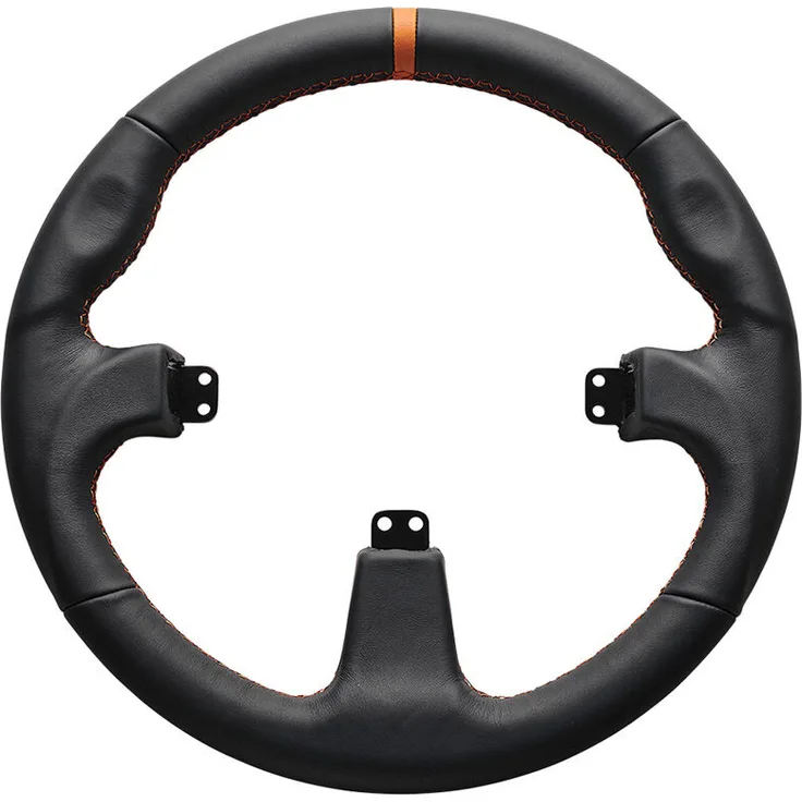 Asetek SimSports GT Rim - Round, Lederlenkrad für Racing-Simulatoren, kompatibel mit La Prima und Forte Button Box
