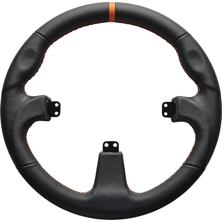 Asetek SimSports GT Rim - Round, Lederlenkrad für Racing-Simulatoren, kompatibel mit La Prima und Forte Button Box
