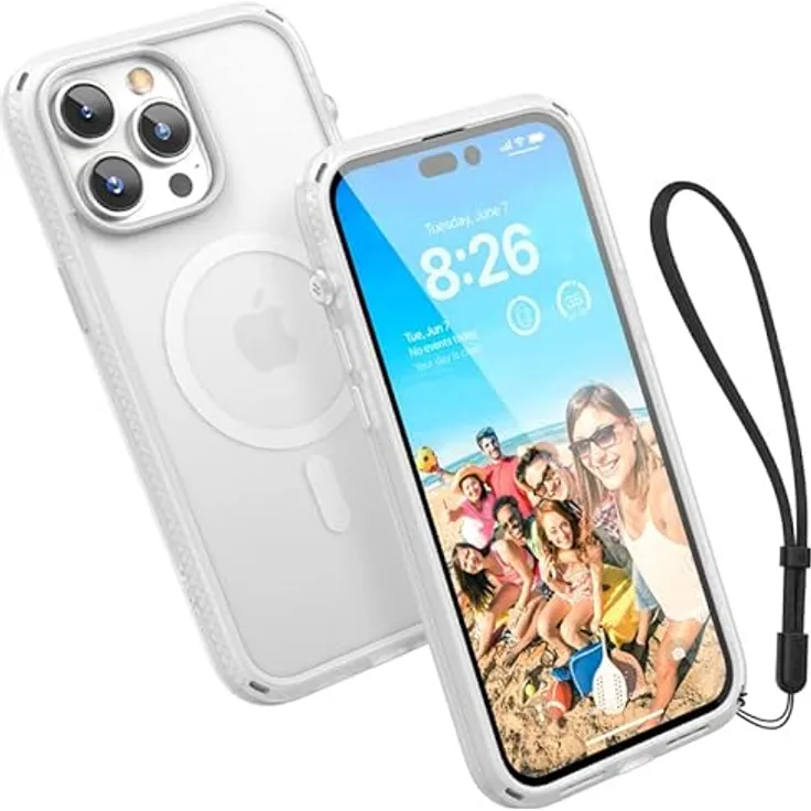 Catalyst Influence Case für iPhone 14 Pro Max, sturzsicher, resistent gegen Fingerabdrücke, langlebig, 30% lauteres Vorwärtsaudio, MagSafe-kompatibel – Frosted