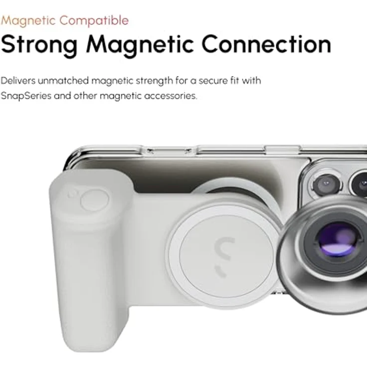 ShiftCam Kameratasche für iPhone 16 Pro Max, Dunkelgrau, mit integrierter Objektivhalterung, magnetischer Tasche und S-Mount System für schnelle & sichere Objektivwechsel – Bild 4