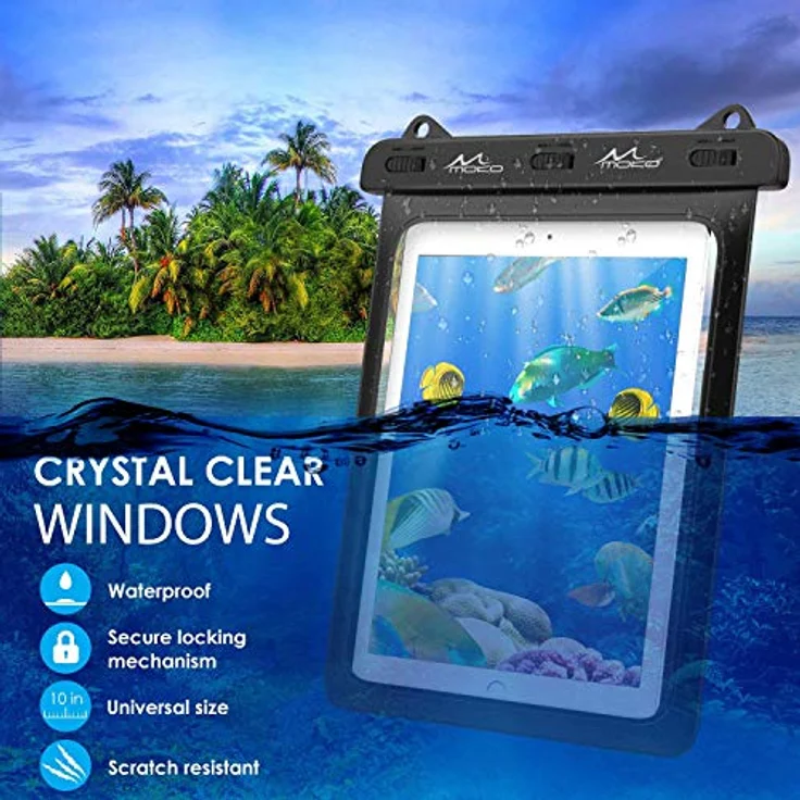 MoKo wasserdichte Tasche für 12" Geräte, Tablet Schutztasche Kompatibel mit iPad 9/8/7 10.2, iPad Pro 11 M1, iPad Air 5/4 10.9, Galaxy Tab A7 10.4, S7 11, S6/S6 Lite, MatePad New 10.4, Schwarz – Bild 5