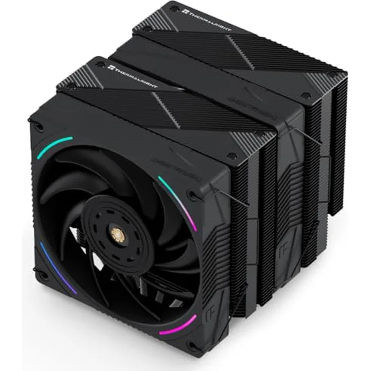 Thermalright Phantom Spirit 120 EVO, Dual-Tower CPU Kühler mit 7 Heatpipes, 120 mm Lüftern, Schwarz