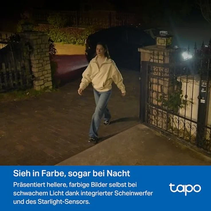 Tapo C460 KIT, 4K 8MP Solar Überwachungskamera mit Starlight-Farb-Nachtsicht, Dual-Band WLAN, Magnetfuß, KI-Erkennung und 10000-mAh-Akku – Bild 4