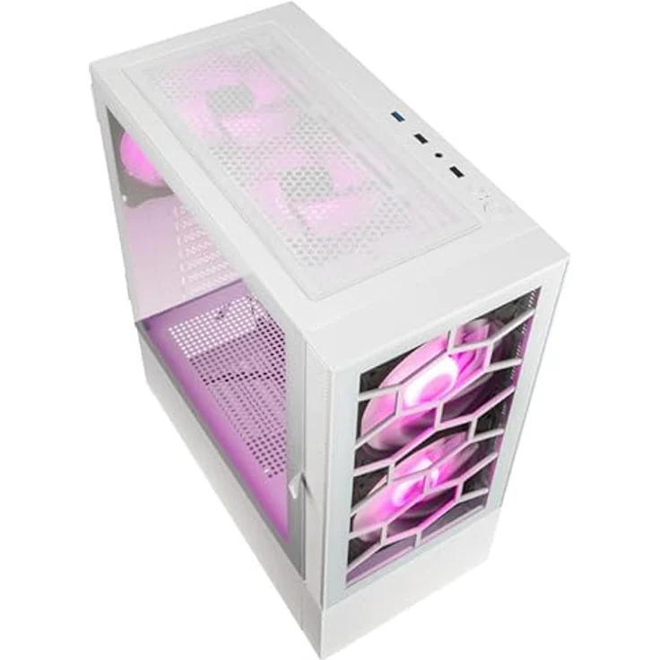 Kolink Observatory MX Glass ARGB Midi-Tower - weiß (ATX, Mini-ATX), PC Gehäuse, Weiss – Bild 2