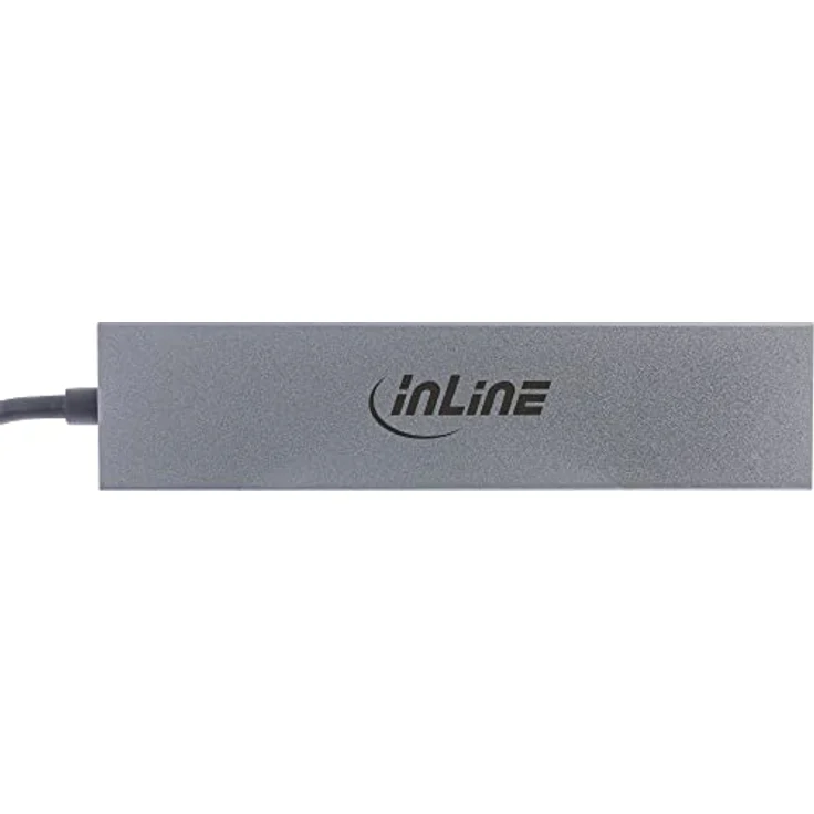 InLine® USB 3.2 Gen.2 Hub (10Gb/s), USB Typ-C zu 4 Port Typ-C (1 Port Power Through bis 100W), OTG, Aluminiumgehäuse, grau, ohne Netzteil – Bild 2