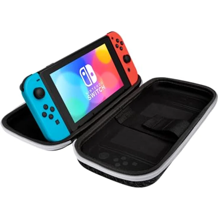 PDP Slim Deluxe Travel Case für Nintendo Switch, Schwarz/Weiß – Bild 5