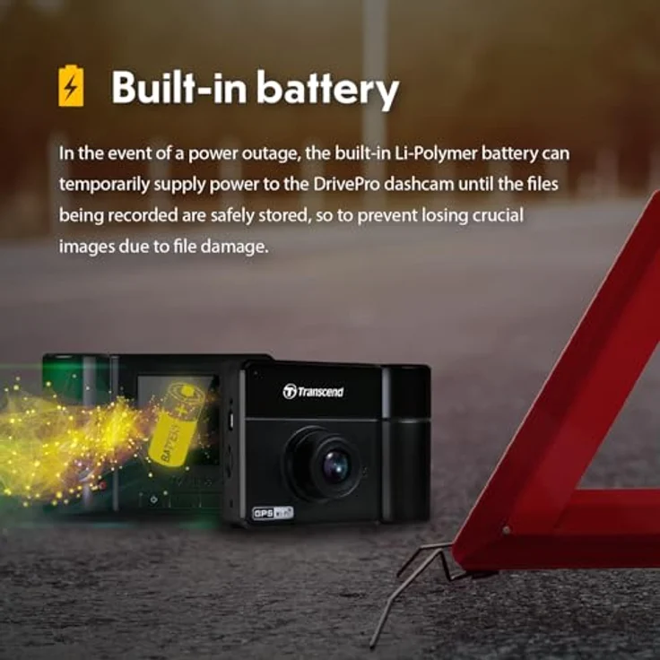 Transcend DrivePro 550 Dashcam, 2K Ultra HD, 128GB MicroSD, Schwarz, mit GPS und WLAN – Bild 10