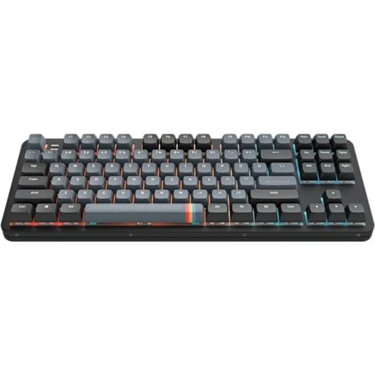 Dark Project Dpkb Midnight 87 Ansi (US), RGB Gaming Tastatur mit 87 Tasten und Aluminium-Gehäuse, schwarz