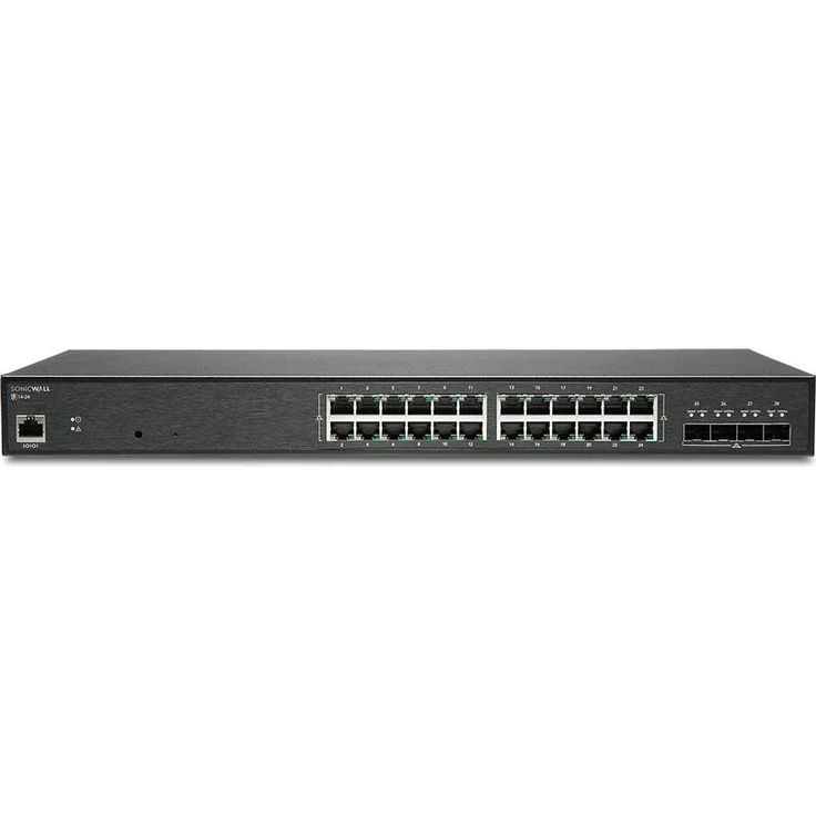 SonicWall Switch SWS14-24, Netzwerk Switch mit 24 Ports und 10 Gigabit-Konnektivität, Schwarz