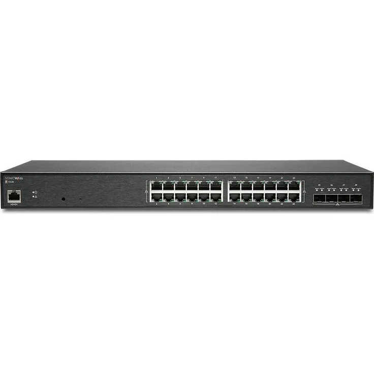 SonicWall Switch SWS14-24, Netzwerk Switch mit 24 Ports und 10 Gigabit-Konnektivität, Schwarz