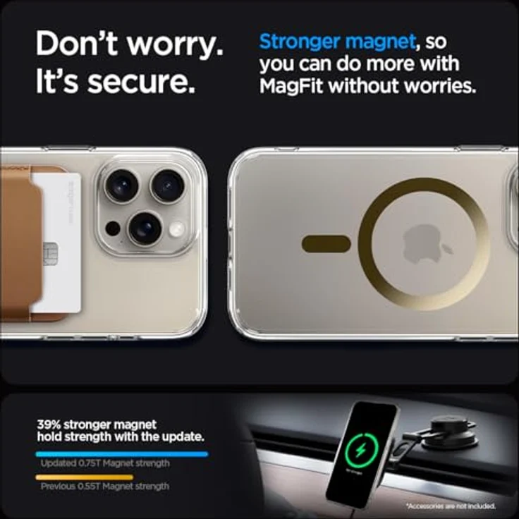 Spigen Ultra Hybrid MagFit Hülle [Anti-Yellowing] für iPhone 15 Pro -Gold – Bild 5