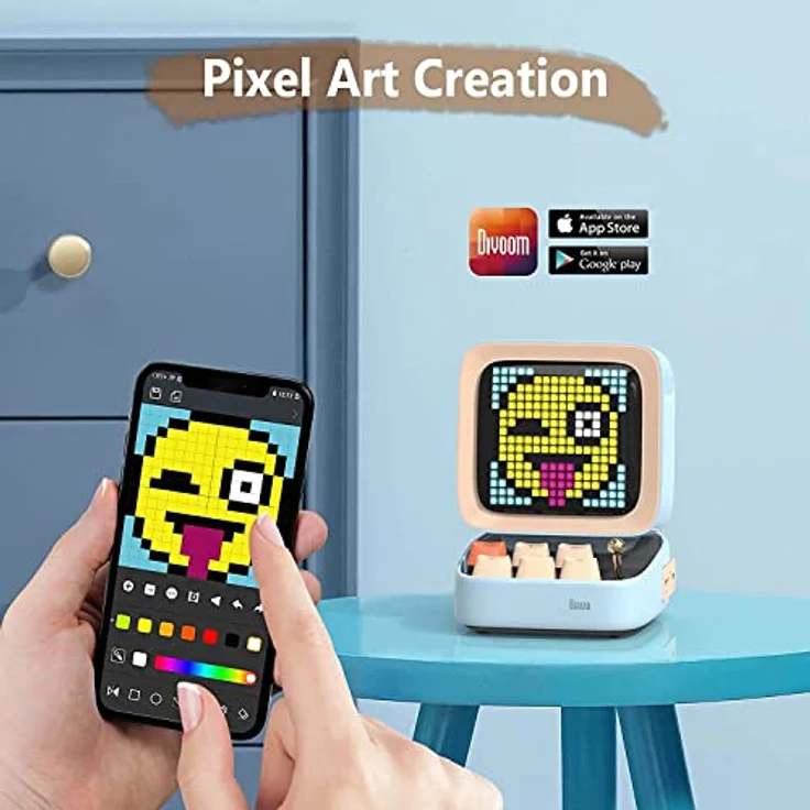 divoom Ditoo 756424 Pro Bluetooth-Mini-Lautsprecher, Blau – Bild 3