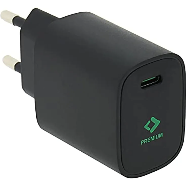 PATONA Premium PD20W Adapter, USB-C Schnell-Ladegerät mit Power Delivery 3.0 und Quick Charge 3.0, 20W, schwarz, kompakt und leicht (48g)