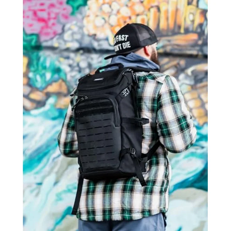 Think Tank DarkLight Taktischer Kamerarucksack 25L, Schwarz, mit MOLLE-Panel und seitlichen Gurtbandbefestigungen für modularen Erweiterungen – Bild 3