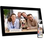 Rollei Smart Frame WiFi 210, Digitaler Bilderrahmen mit 21,5 Zoll Full HD (1920 x 1080 Pixel), 16 GB Speicher, Touchscreen, Schwarz