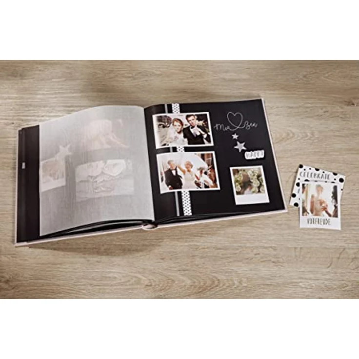 Walther Design Fotoalbum Fun FA-308-BL, hellblau, 30 x 30 cm, 100 schwarze Seiten, CD-Archiv und Pergamin-Schutzseiten – Bild 5
