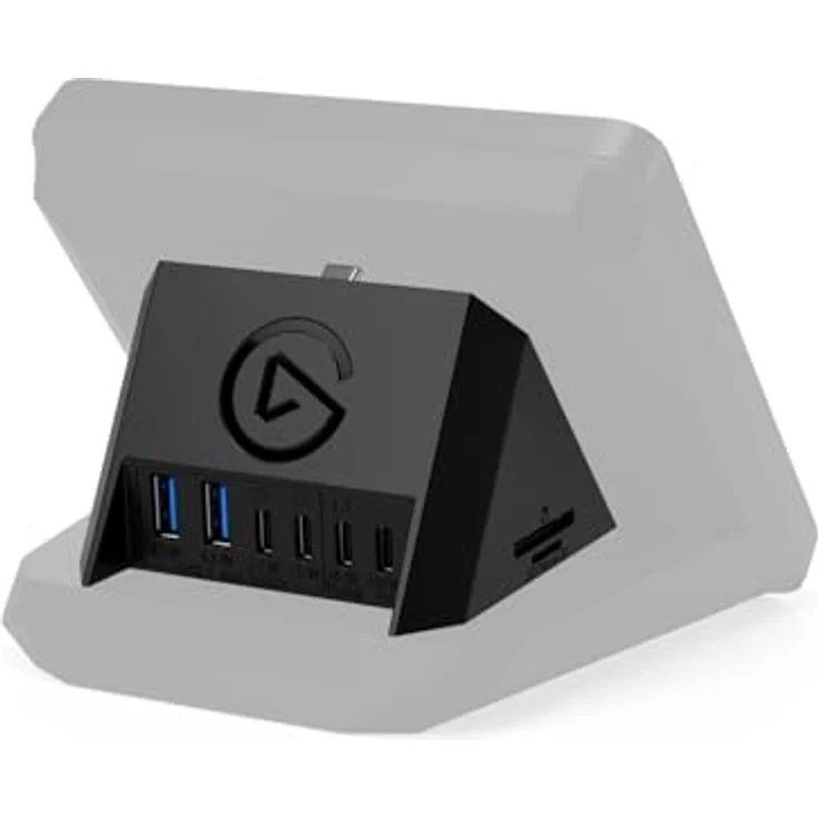 Elgato USB Hub – Für Stream Deck +, 2 USB-C-Anschlüsse/2 USB-A-Anschlüsse, Stromversorgung, SD-/microSD-Kartenleser – USB-C, Mac/PC (Silber) – Bild 1