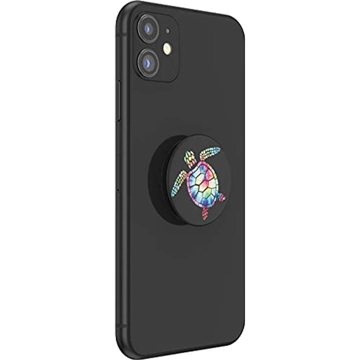 PopSockets PopGrip Psychedelic Turtle, Anti-Drop Handyhalter mit vielseitigem Design für iPhone und Samsung – Bild 5