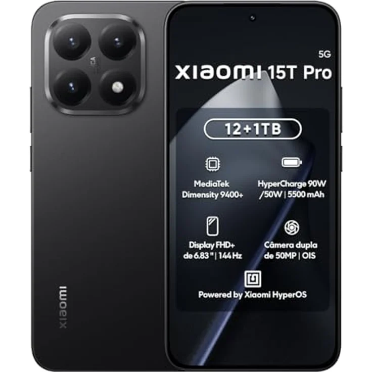 XIAOMI 15T Pro 5G, Smartphone mit 12 GB RAM und 1 TB Speicher, schwarz – Bild 1
