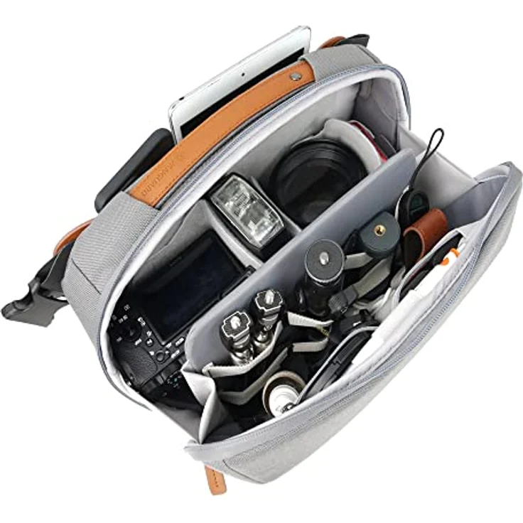 Vanguard Veo City CB29 GY stylische Tasche für Kompaktkamera und Zubehör, Typ Cross Body, grau – Bild 3