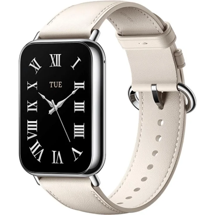 Xiaomi Smart Band 8 Pro Lederarmband mit Schnellverschluss, Uhrenarmband, Cremeweiß