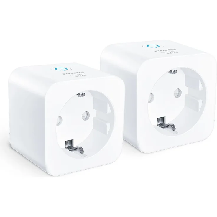 Philips Smart Plug Matter Typ F, 2er Pack, smarte Steckdosen mit Power Meter für Energieverbrauchsüberwachung