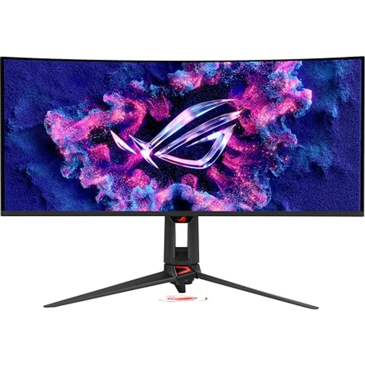 ASUS ROG Swift OLED PG34WCDN, 34 Zoll Gaming-Monitor mit RGB QD-OLED, 360Hz, 0,03ms Reaktionszeit, G-SYNC, VESA DisplayHDR 500 True Black, BlackShield-Folie, Care Pro und Neo Proximity Sensor – Bild 1