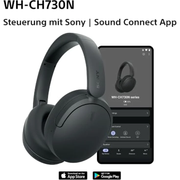 Sony WH-CH730N, Kabellose Kopfhörer mit Geräuschunterdrückung, Blau – Bild 11