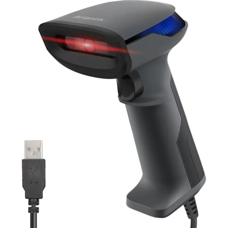 Atlantis A08-LD230P-2D Barcode-Scanner, 1D/2D, USB, 640x480, 60 fps, IP54, liest von Smartphone-Displays, inkl. Kurzanleitung