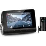 70mai Dashcam 4K A810S, Dashcam mit dualer Aufnahme (vorne 4K, hinten 1080P), HDR, Superkondensator, 3.0" Bildschirm, eingebautes GPS, ADAS, schwarz