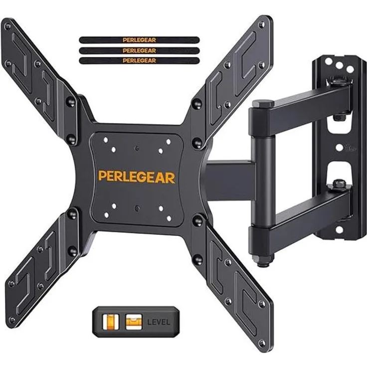 Perlegear PGMFK6, TV Wandhalterung für 26-60 Zoll TVs, 45 kg Tragkraft, 360° Drehung, Neigefunktion -15° bis 5°, einfache Installation