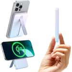 ESR Qi2 Zertifiziertes MagSafe Power Bank, 5000mAh 15W Schnell Ladegerät mit Ständer und USB-C Kabel für iPhone 16/15/14/13/12, Ultrakompakt, Pastell