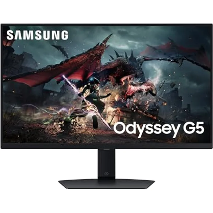 Samsung PC-Gamer-Bildschirm SAMSUNG ODYSSEY G5 S32CG510EU 32 WQHD VA-Panel 1 ms 165 Hz HDMI/DP FreeSync Premium, schwarz