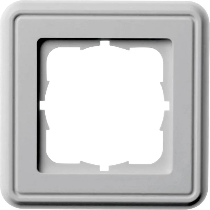 Telegärtner 100027371 Rahmenplatte 1-fach, Alpinweiß, für Anschlussdosen der Serie AMJ/UMJ