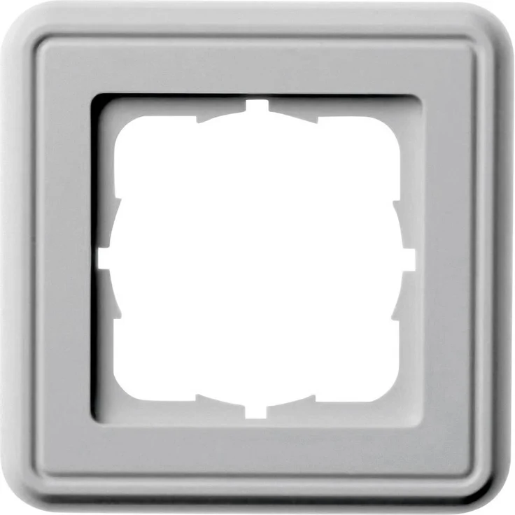 Telegärtner 100027371 Rahmenplatte 1-fach, Alpinweiß, für Anschlussdosen der Serie AMJ/UMJ