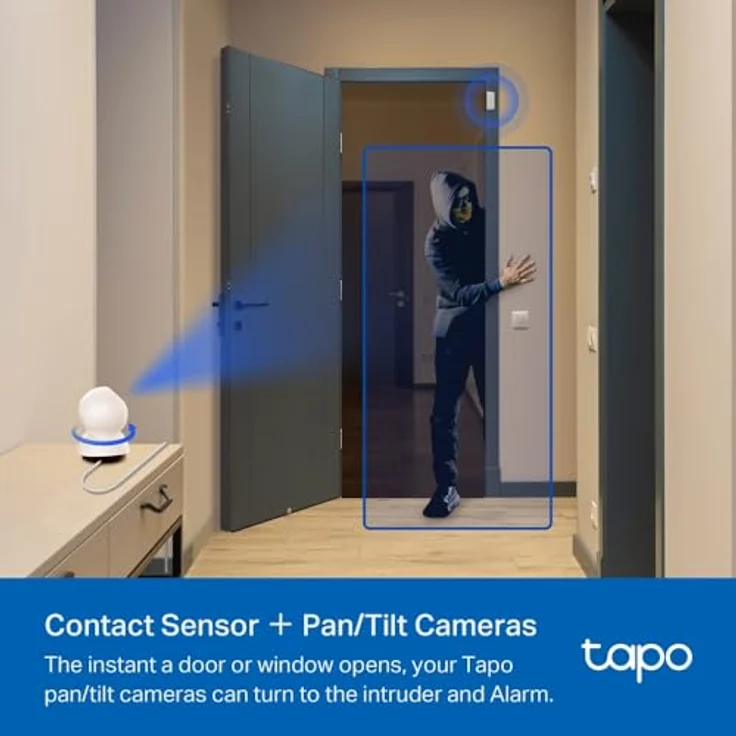 TP-Link Tapo Smart Sensor Starter Kit, Smart Home Hub mit freihändiger Bewegungserkennung, Tür- und Fenstersicherung, Weiß – Bild 8