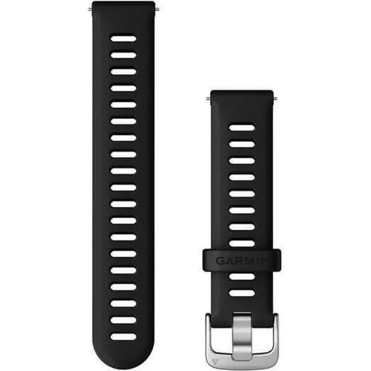 Garmin Replacement Band (18 mm, Silikon), Uhrenarmband, verstellbar, schwarz – Bild 1