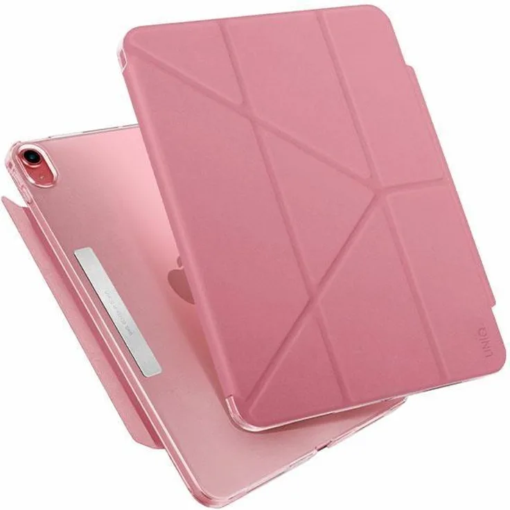 Uniq Camden Tablet-Hülle für iPad 10. Gen (2022), Antimikrobielle Schutzhülle in Rosa mit Auto-Wake-and-Sleep-Funktion und verstellbarem Ständer