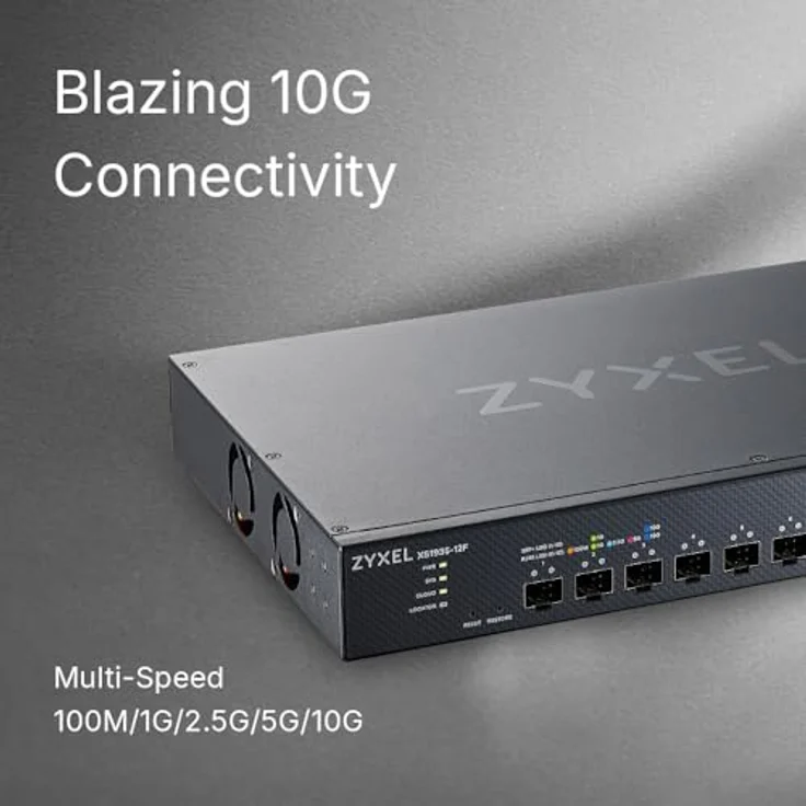 Zyxel XS1935-12F, 12-Port Layer 3 Smart Managed Netzwerk Switch mit 2x 10G RJ-45 und 10x 10GbE SFP+, Schaltkapazität 240 Gbit/s, inkl. Rack-Montagekit, Nebula Cloud – Bild 4
