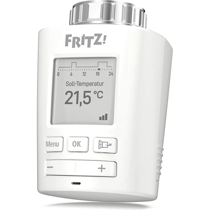 AVM FRITZ!DECT 301 Intelligenter Heizkörperregler für das Heimnetz, für alle gängigen Heizkörperventile und FRITZ!Box mit DECT-Basis, FRITZ!OS ab Version 6.83, weiß (20002822)