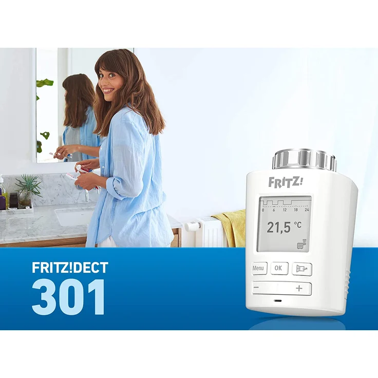 AVM FRITZ!DECT 301 Intelligenter Heizkörperregler für das Heimnetz, für alle gängigen Heizkörperventile und FRITZ!Box mit DECT-Basis, FRITZ!OS ab Version 6.83, weiß (20002822) – Bild 8