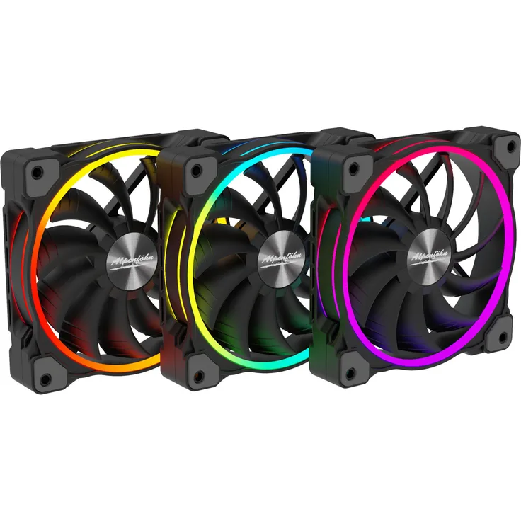 Alpenföhn Wing Boost 3 ARGB 120mm mit 3 PWM Lüftern Gehäusekühler, CPU Kühler Haben einen Maximalen 1600RPM Lüfter kompatiblen Kühler Innenraum PC Gehäuse