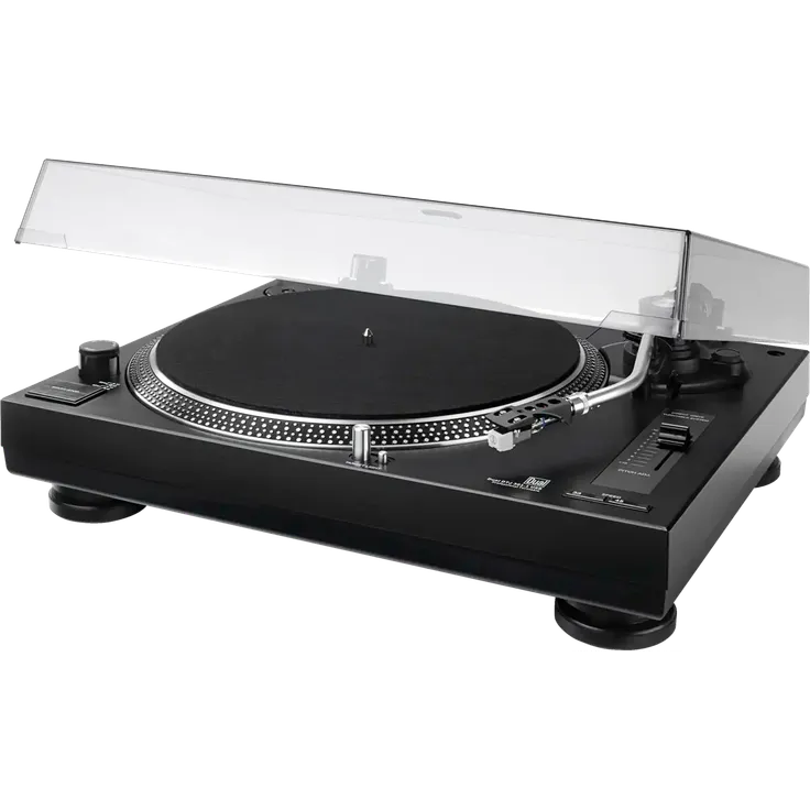 Dual DTJ 301.1 USB DJ-Plattenspieler (33-45 U-min, Pitch-Control, Magnet-Tonabnehmer-System, Nadelbeleuchtung, USB Kabel) schwarz – Bild 5