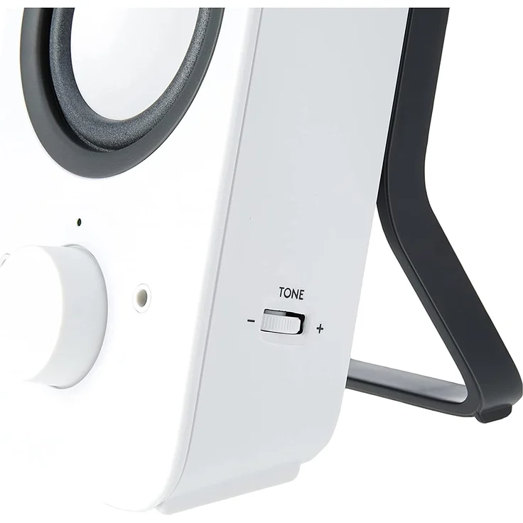 Logitech Z200 Kabelloser PC-Lautsprecher, 2.0 Stereo Sound, 10 Watt Spitzenleistung, 3,5 mm Eingang, Kopfhörerbuchse, Easy-Switch Feature, EU Stecker, PC/TV/Tablet/Handy, Weiß – Bild 4
