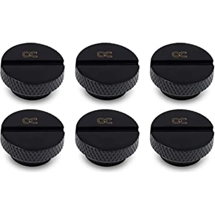 Alphacool 17622 Eiszapfen Verschlussschraube G1/4 - 6pcs Set Deep Black Wasserkuehlung
