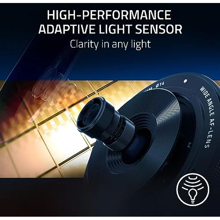 Razer Kiyo Pro, FHD-USB-Webcam mit 2 Mpx, HDR, Schwarz, 1/2.8" CMOS-Sensor, Weitwinkelobjektiv mit drei Sichtfeldoptionen – Bild 2